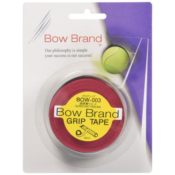 BOWBRAND(ボウブランド) オーバーグリップテープ3本巻 ウェットタイプ ワインレッド BOW...