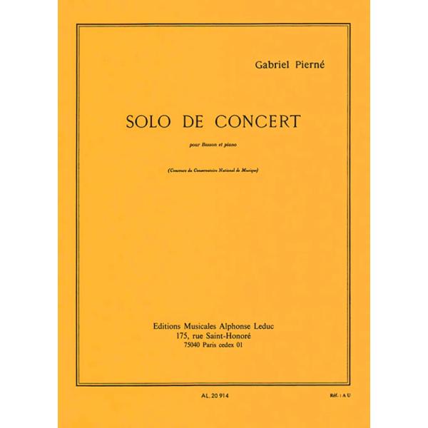 Alphonse Leduc ウィットナー ピエルネ : 演奏会用独奏曲 作品35 (ファゴット、ピ...