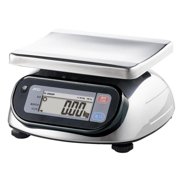 A&amp;D 防塵・防水デジタルはかり SL-20KWP ≪ひょう量:20kg 最小表示:0.01kg 皿...