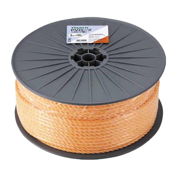 TRUSCO(トラスコ) PVロープ 黄 12mm×100m 3つ打タイプ R-12100PV