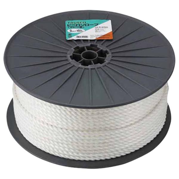 TRUSCO(トラスコ) ビニロンロープ 白 12mm×100m 3つ打タイプ R-12100