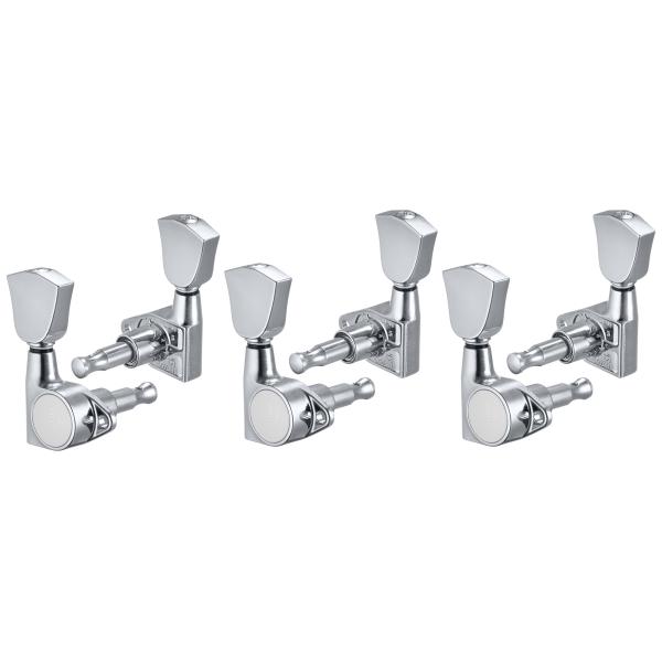 SCUD ロトマチックタイプペグ、メタルキーストーンノブ、3+3 クローム 05192CS