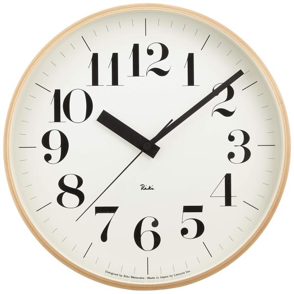 レムノス 掛け時計 アナログ 電波時計 天然色木地 リキクロック RIKI CLOCK RC WR0...