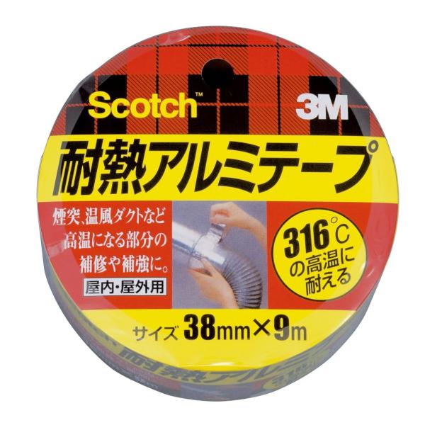スリーエム(3M) スコッチ 耐熱アルミテープ シルバー 38mm×9m ALT-38