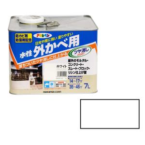 アサヒペン 水性外かべ用 7L ホワイト 水性...の詳細画像3