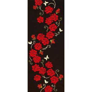 Miyamoto-Towel kenema 和雑貨 注染手ぬぐい 『花圃』 薔薇紅 36×90cm