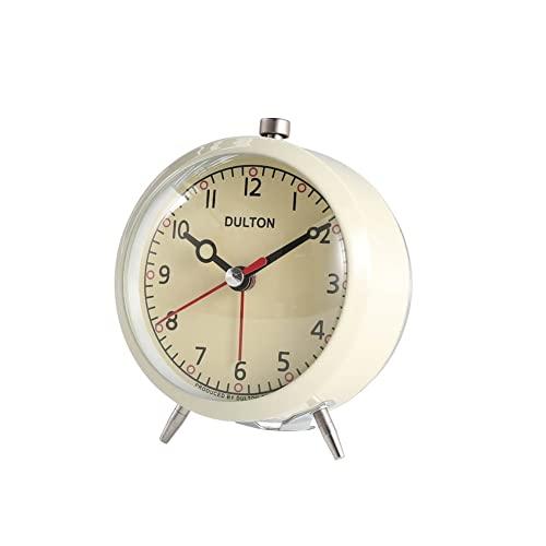 ダルトン(Dulton) アラームクロック アイボリー カチコチ音がしそうでしない 飽きない可愛さ ...