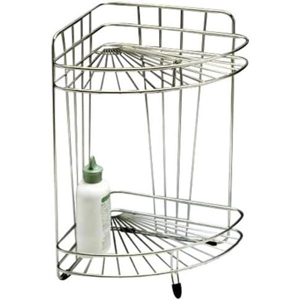 大木製作所(Ohki) ステンレス 三角コーナー2段 6257r シルバー 22×22×H34.5c...