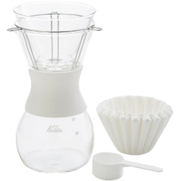 カリタ Kalita コーヒー ドリッパーセット 2~4人用 ウェーブスタイル ホワイト #185 ...