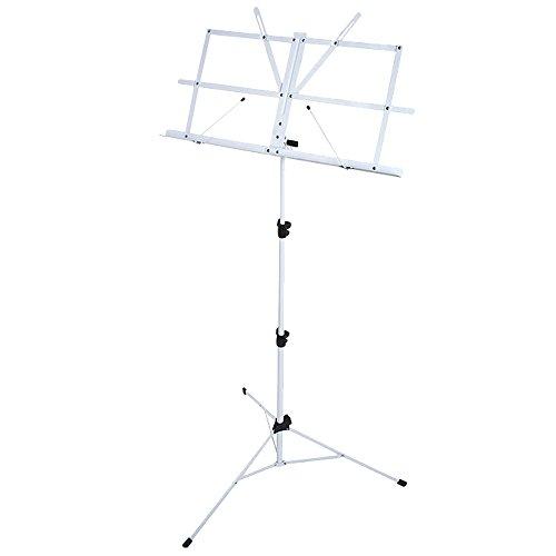 KC キョーリツ 譜面台 軽量スチール製 折りたたみ式 MS-200J/WH ホワイト (ソフトケー...