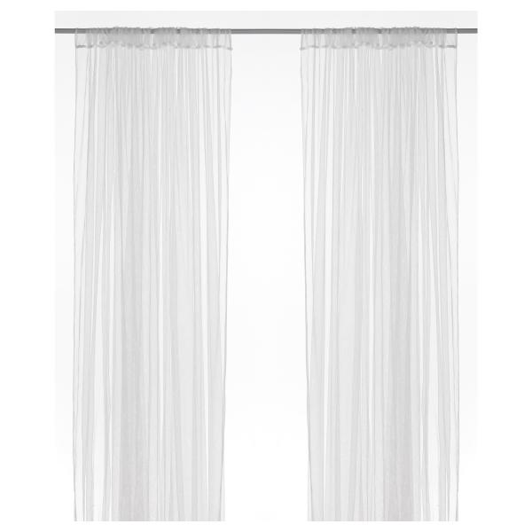 ★LILL / カーテン2枚組 / ホワイト[イケア]IKEA(70171927)