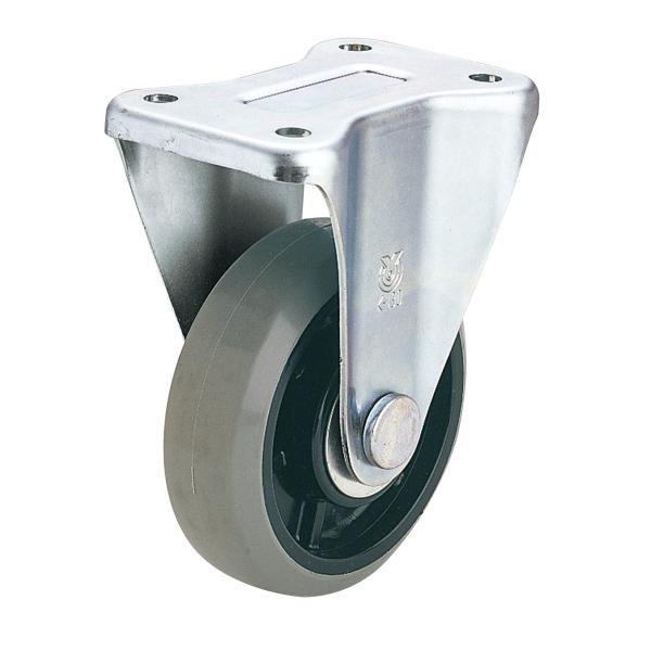 ユーエイキャスター：Jシリーズ K型 固定キャスター ウレタン(ナイロンホイル,B入)車 車輪径φ1...