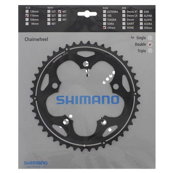 シマノ(SHIMANO) リペアパーツ 引掛け歯付チェーンリング 46T-G(ブラック) FC-CX...