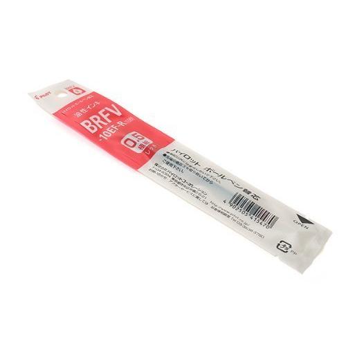 【10本セット】 パイロット 油性ボールペン替芯 極細（0.5mm） レッド BRFV-10EF-R