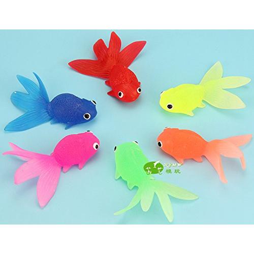 縁日すくい　やわらか　ミニ金魚（約40mm）　１００個入り / お楽しみグッズ(紙風船)付きセット