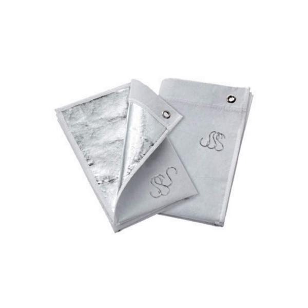 アルミ断熱・遮光カーテン2枚組　【カーテンレールに簡単取付（Sフック6個付き）】遮光効果・省エネ対策