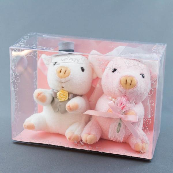 たけのこ ウェディングセット ブタ ぬいぐるみ 23504