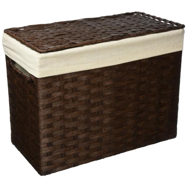 ちどり産業 ナチュラル トイレットペーパー用バスケット 33X16XH26cm ブラウン