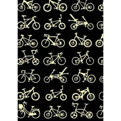 丸全 注染手ぬぐい 手拭 自転車 黒 719