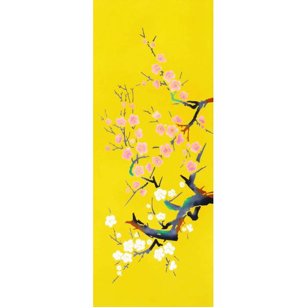 丸全 注染手ぬぐい 手拭 紅白梅 250 37×98cm
