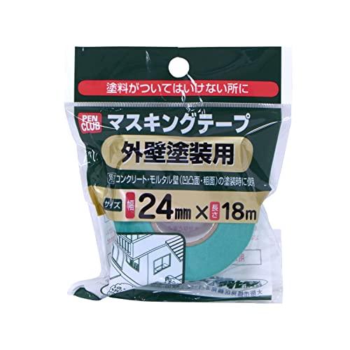 アサヒペン 養生用品 PCマスキングテープ 24mm×18m 外壁塗装用 強粘着 粗面に接着 日本製