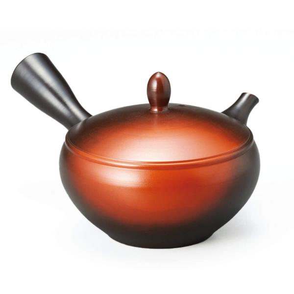 ヤマキイカイ(Yamakiikai) 急須 弘二窯変平丸 16×10×高さ8cm 常滑焼 化粧箱入 ...