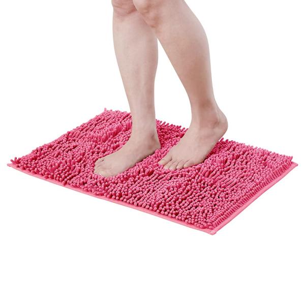 アイメディア(Aimedia) バスマット マイクロファイバー 速乾吸水 40x60cm ピンク 足...
