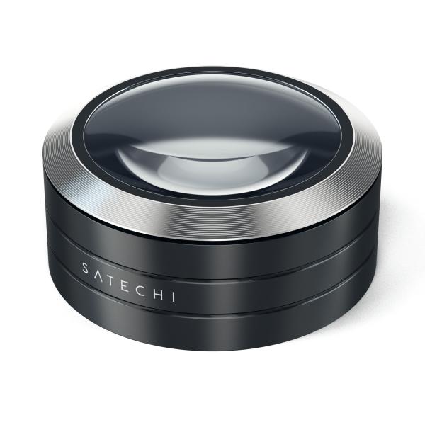 SATECHI最大5倍拡大 ReadMate LEDデスクトップ拡大鏡 - ワンタッチ 卓上デスクト...