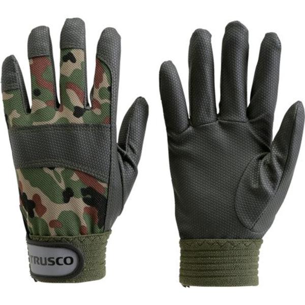 TRUSCO(トラスコ) PU手袋 迷彩 L TPU-CMF-L グリーン