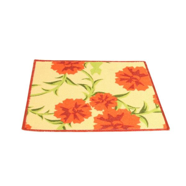 ILC 国産プリントバスマット ナチュルフラワー45x60