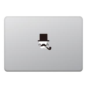 カインドストア MacBook Air/Pro 11 / 13インチ マックブック ステッカー シール 帽子 ヒゲ キセル 紳士 ブラック M527