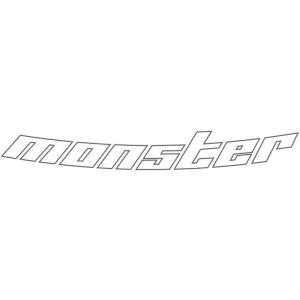MONSTER SPORT 中抜きステッカー カーブ ガンメタリック 650×85mm ZZZA25