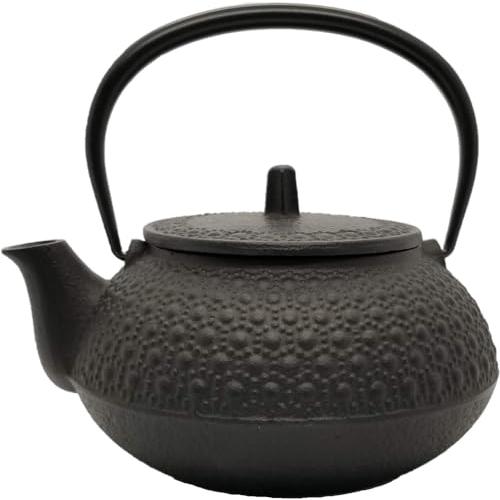 岩鋳 Iwachu 鉄瓶兼用急須 5型新亀甲 黒焼付 0.65L ホーロー無し 直火可 南部鉄器 1...