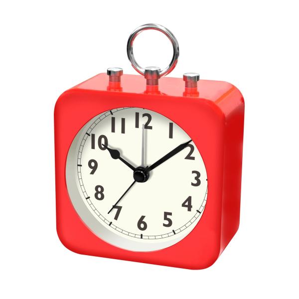 誠時(セイジ) スイープ秒針 目覚まし時計 コリル レッド LW-004RE