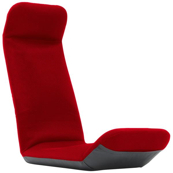 セルタン 座椅子 高反発 和楽チェア プレミアム 上タイプ メッシュレッド 背筋ピン 頭部脚部リクラ...