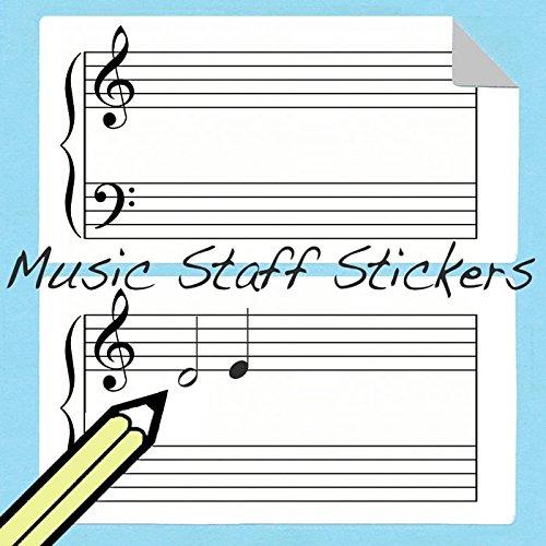 ピアノ 五線譜シール
