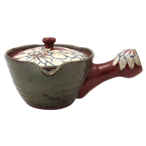 波佐見焼 福昭窯 粉引 手描きダリア 急須