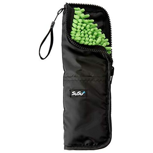 山崎産業 カサケース 折り畳み傘用 SUSU 抗菌 黒無地 グリーン 全長24cmまで対応 1773...