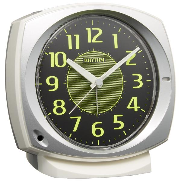 リズム(RHYTHM) 目覚まし時計 アナログ コールマン657 集光文字板 連続秒針 電子音 アラ...