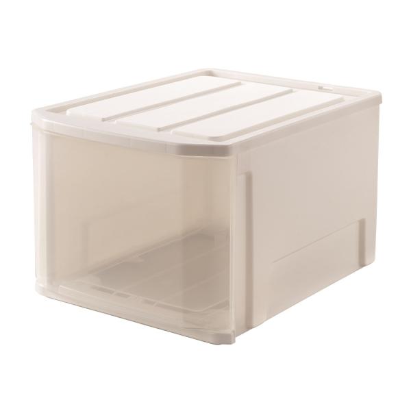 天馬 前面から中身が見えやすいクローゼット収納ケース フェミーネケース 53深型 引き出し 前に倒れ...