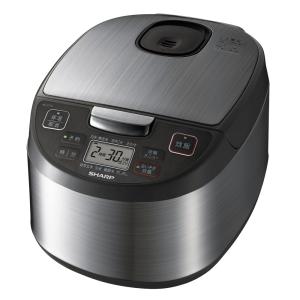 シャープ 炊飯器 5.5合 黒厚釜 球面炊き シルバー KS-S10J-S