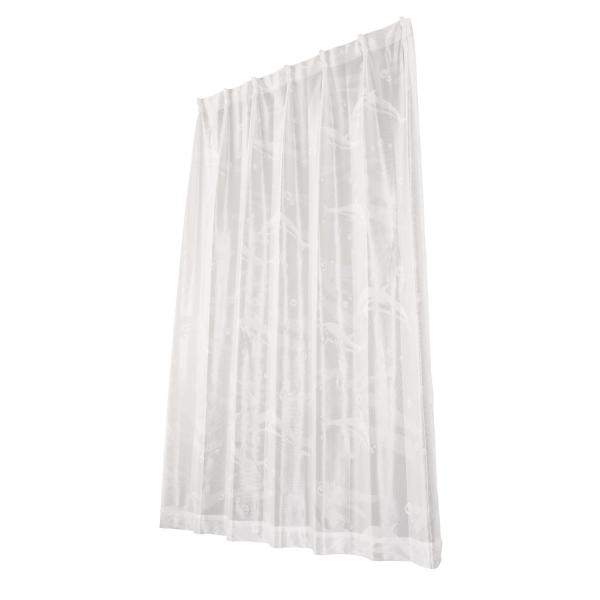 ユニベール レースカーテン ドルフィンレース ホワイト 幅100cm×丈198cm 2枚組