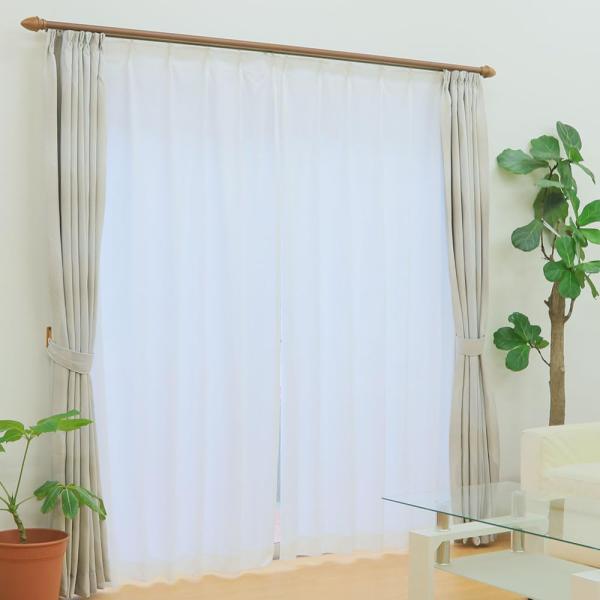 ★日本製★ 防炎ラベル付 幅100cm × 丈176cm -2枚組 多機能 ミラーレースカーテン U...