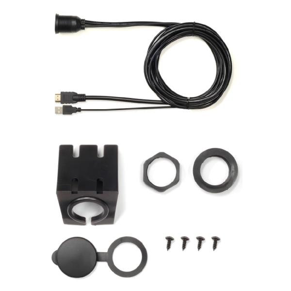 ビートソニック USB/HDMI延長ケーブル USB9 : 丸穴埋め込みタイプ 車用設置キット 1....