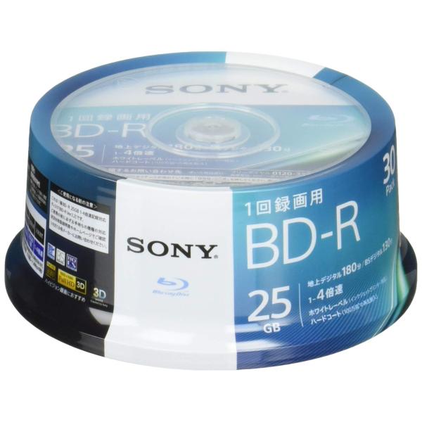 ソニー ブルーレイディスク BD-R 25GB (1枚あたり地デジ約3時間) 1回録画用 30枚入り...