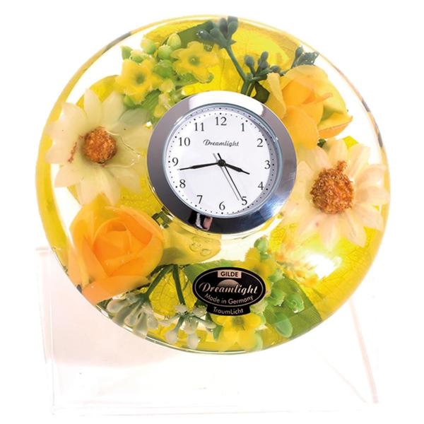 ドリームライト 花時計/ドリームクロック UFOミニ (スタンド付き) スプリングフラワー 直径11...