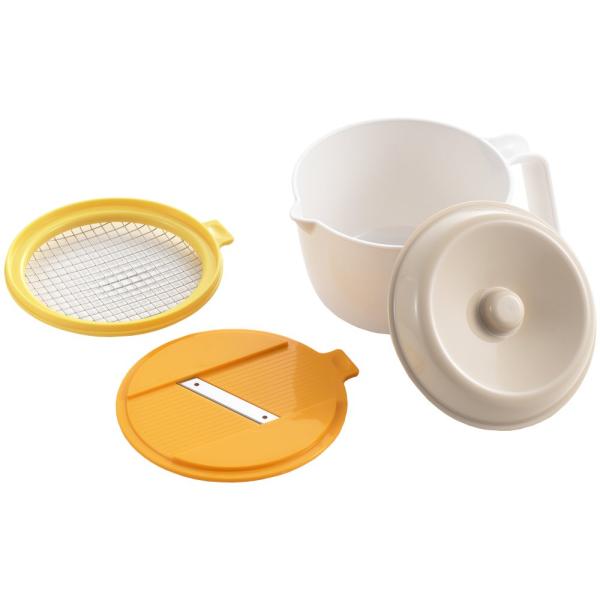 ヨシカワ 日本製 電子レンジ調理器 チンしてじゃがサラ ホワイト 約幅15.7×奥行13.5×高さ1...