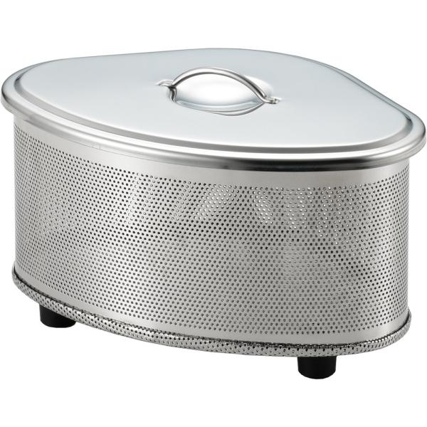 ヨシカワ 日本製 三角コーナー フタ付き パンチング ステンレス シルバー 全幅17.9×奥行12....