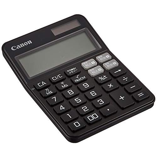 Canon カラフル電卓 抗菌仕様 KS-125WUC ファントムブラック （12桁/ミニ卓上サイズ...