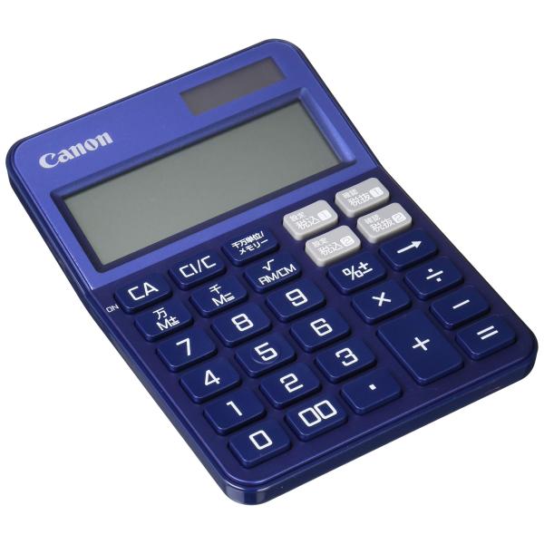 Canon カラフル電卓 抗菌仕様 KS-125WUC インディゴブルー （12桁/ミニ卓上サイズ/...